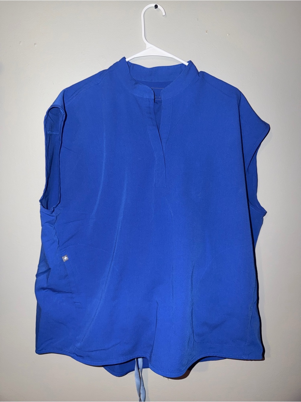 Figs Men's Cobalt Blue Sleeveless Henley Tank